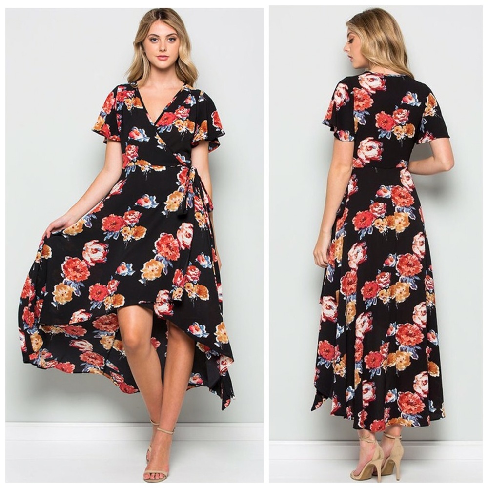 Floral Wrap Dress